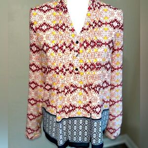 Anthropologie HD in Paris ‘Kaveri’ Pink Printed Blouse